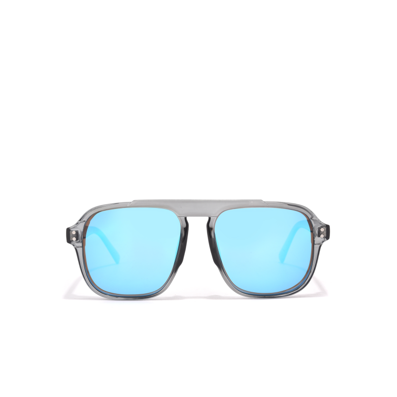Stylish sunglasses with blue lenses