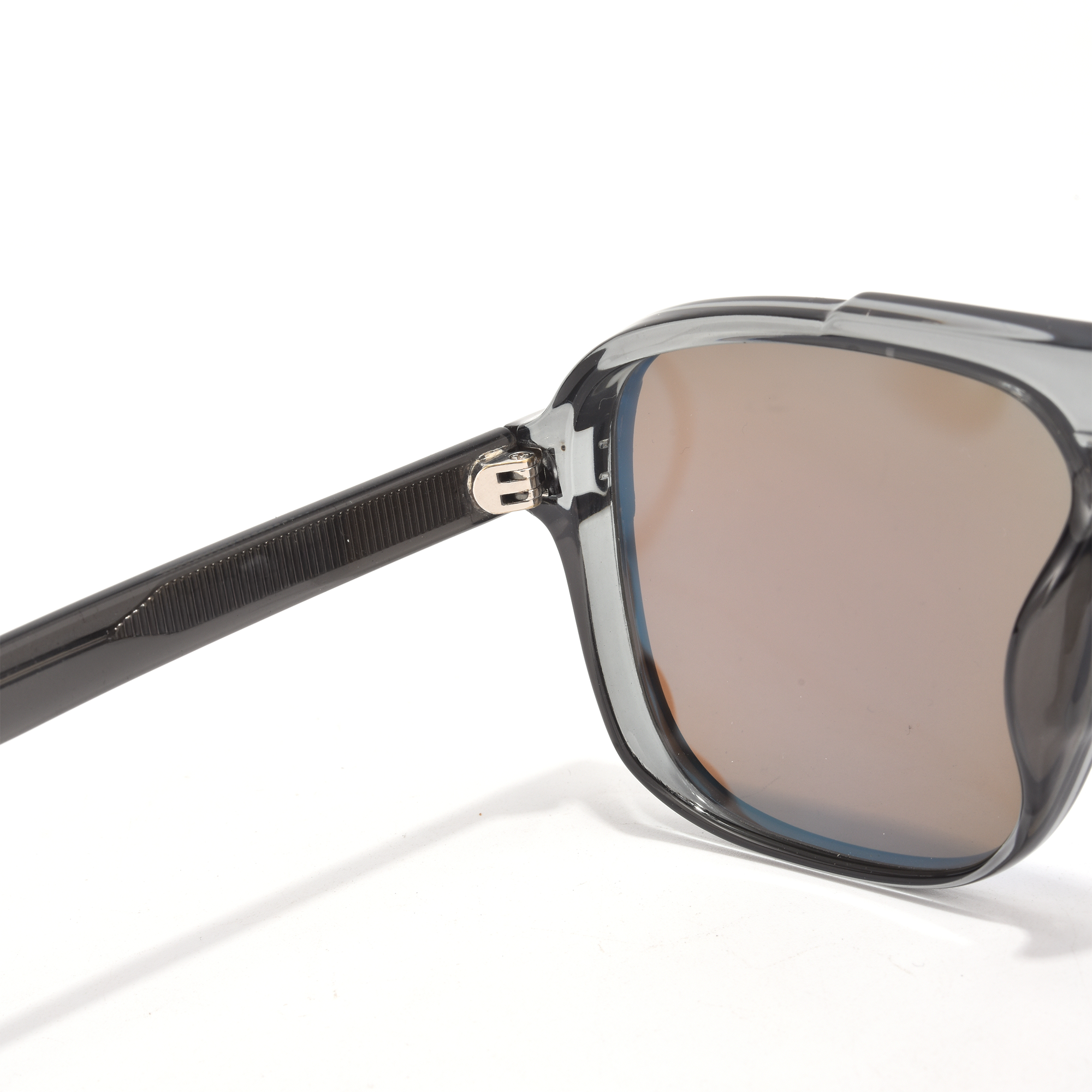 London Aviator grey close up Close-up of modern sunglasses frame