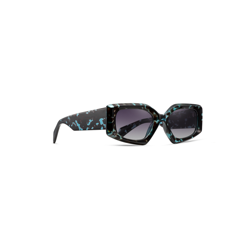 Black fashion sunglasses with blue accents