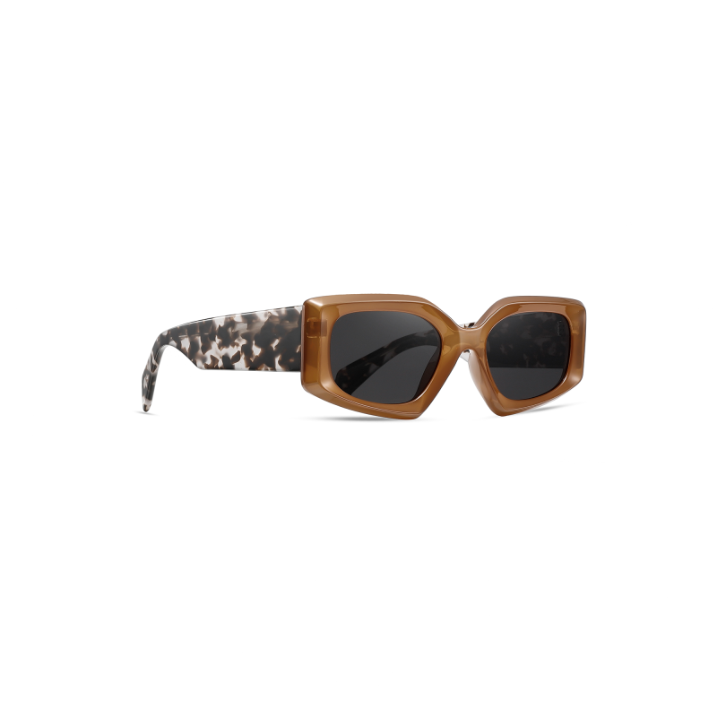 Fashionable tortoiseshell sunglasses with brown frame