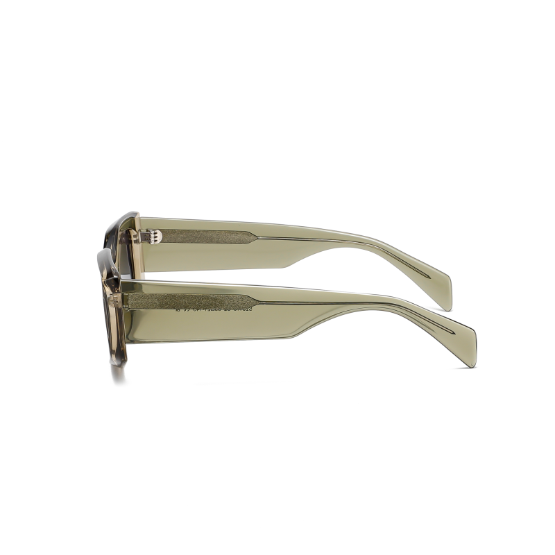 Side view of green sunglasses