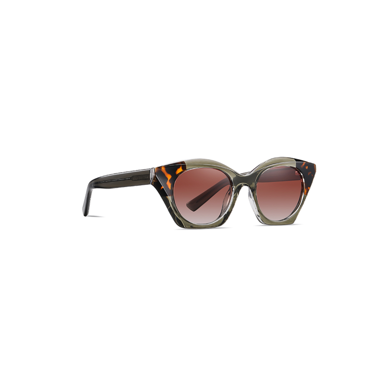 Stylish cat-eye sunglasses with tortoiseshell frame.