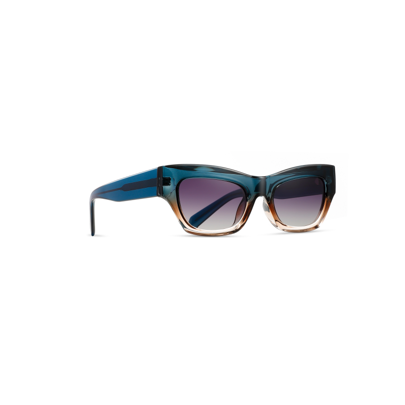 Stylish blue gradient cat-eye sunglasses