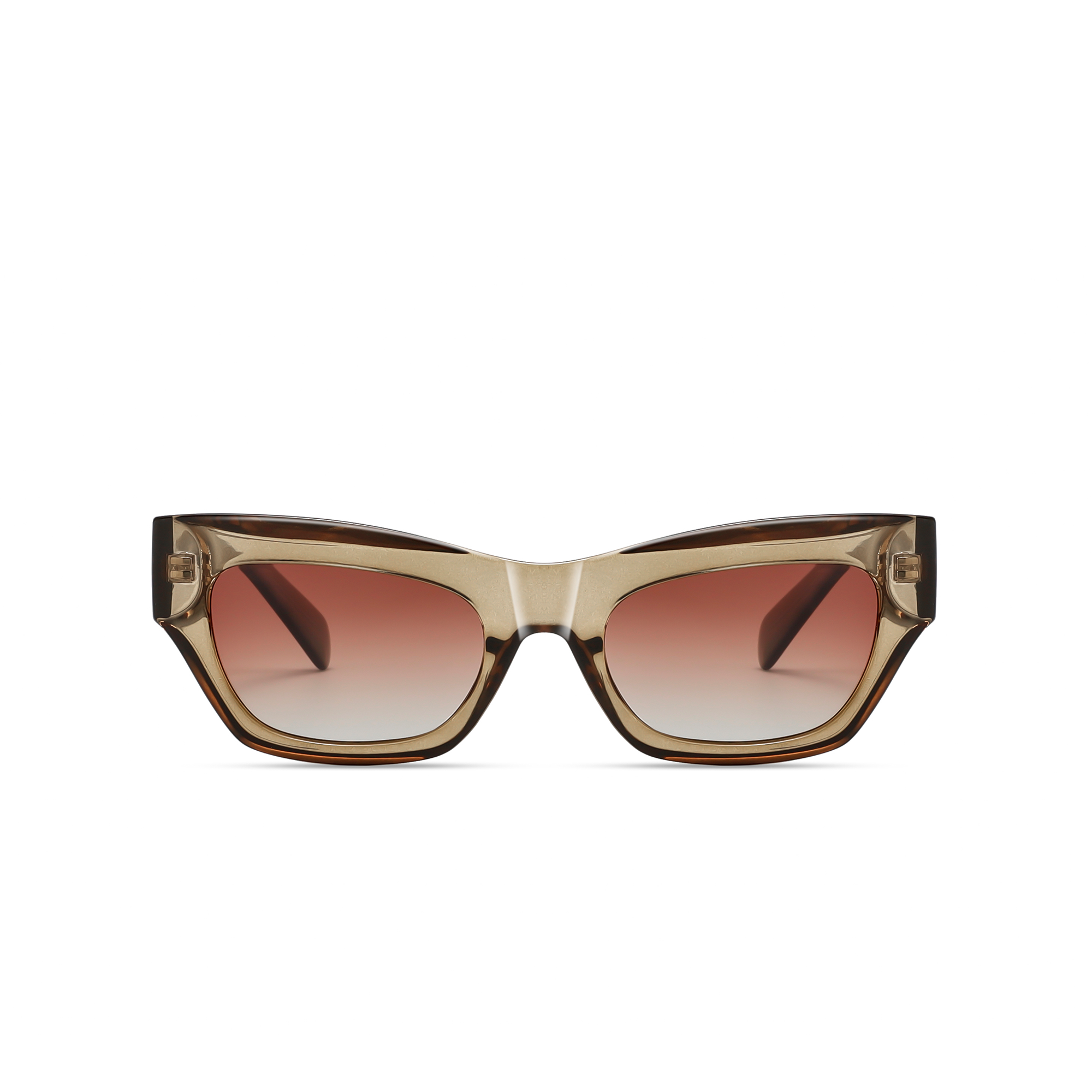 Sloane Sq by Find Unusual borwn front view Stylish cat-eye sunglasses with tinted lenses