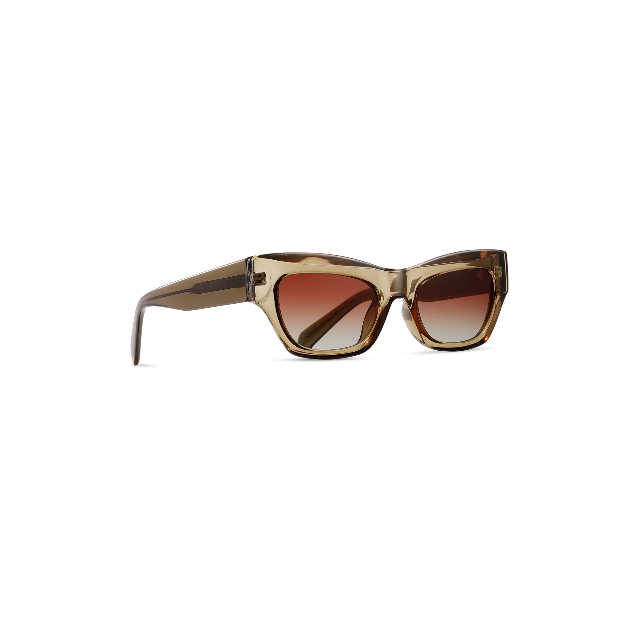 Sloane Sq by Find Unusual borwn side view Stylish brown sunglasses with gradient lenses