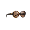 Round tortoiseshell sunglasses with brown lenses