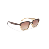 Stylish square sunglasses with brown and gold frame