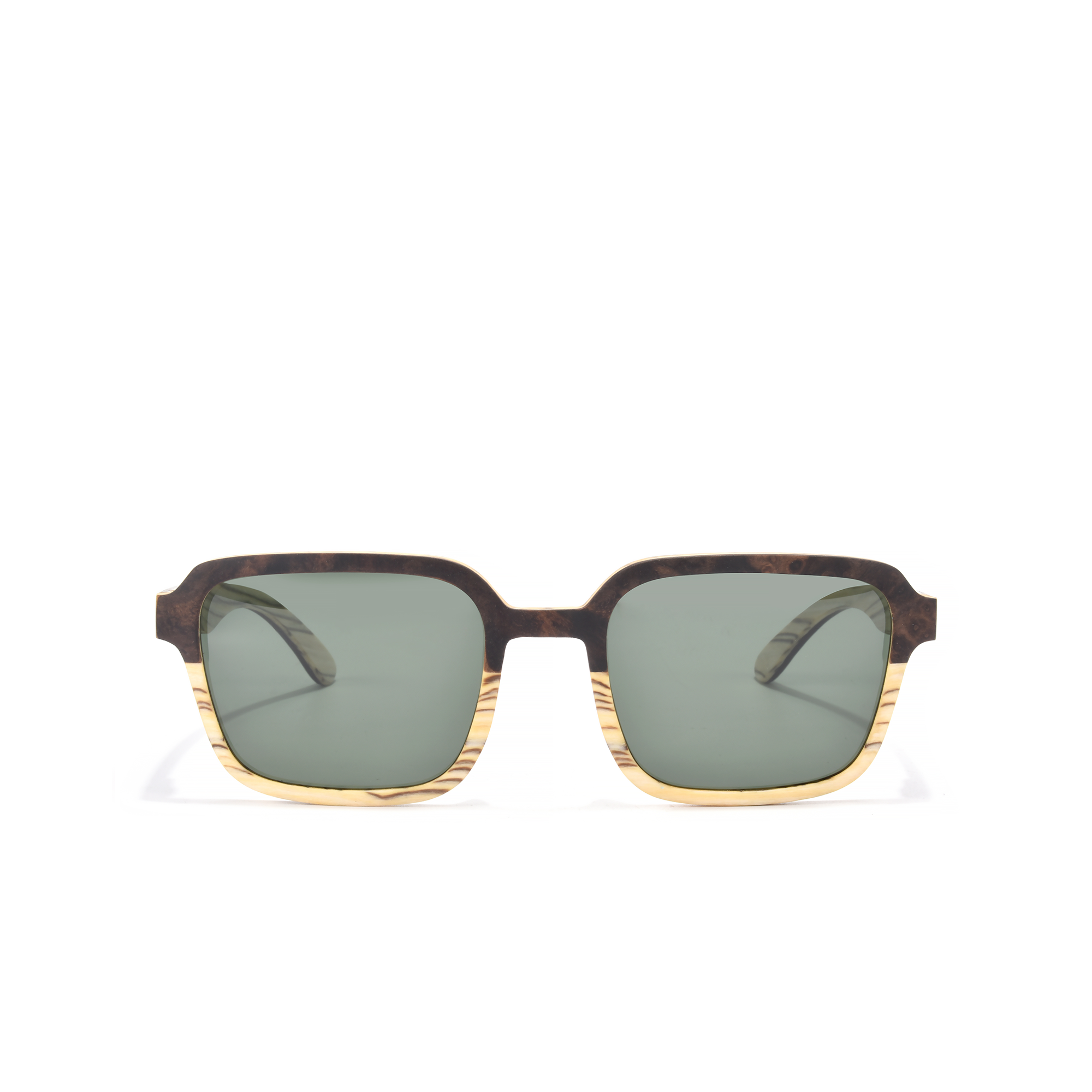 whitechapel – green Stylish square sunglasses with dark lenses.