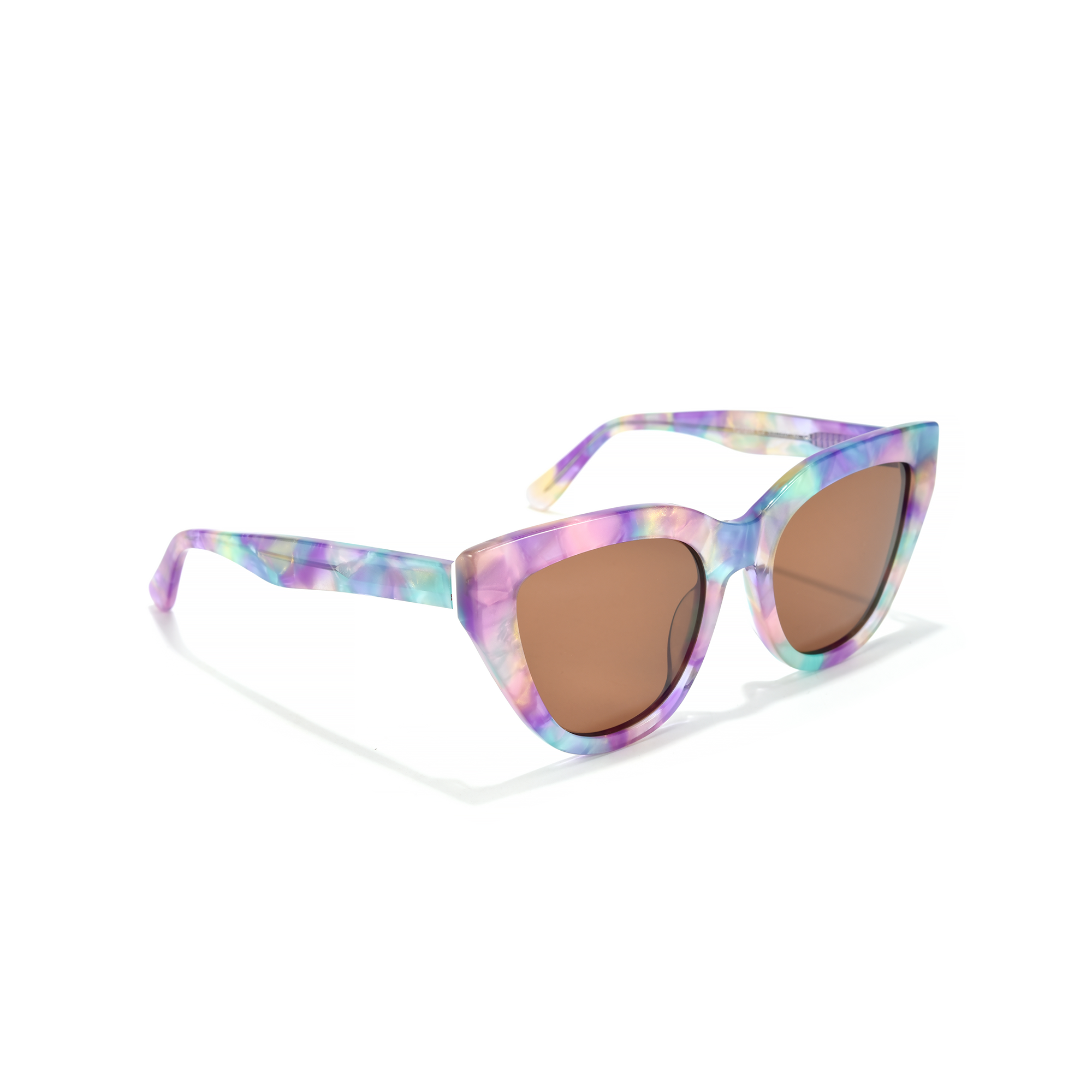 Clementine by find unusual multi 2 Colorful cat-eye sunglasses with brown lenses
