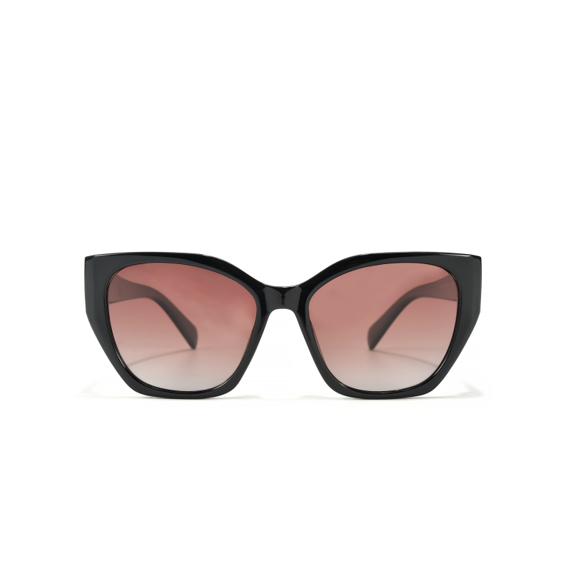 Stylish black sunglasses with tinted lenses.