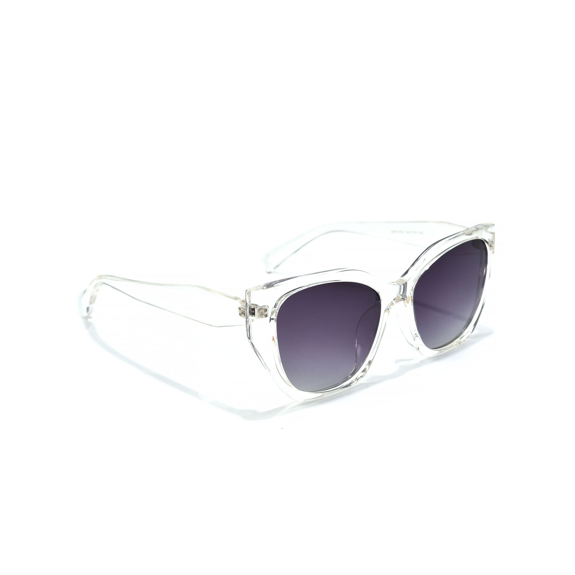 Duchess clear grey lenses Clear frame sunglasses on white background
