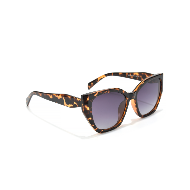 Tortoiseshell cat-eye sunglasses with dark lenses