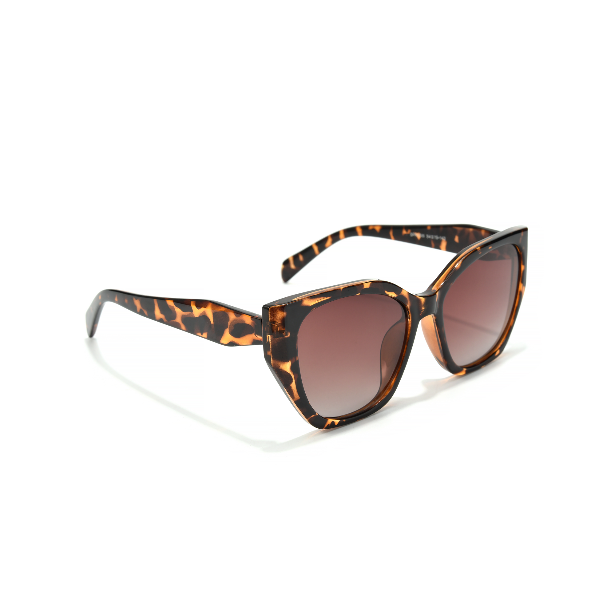 Duchess side view Tortoiseshell sunglasses with gradient brown lenses