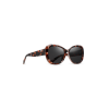 Leopard-print sunglasses with dark lenses.