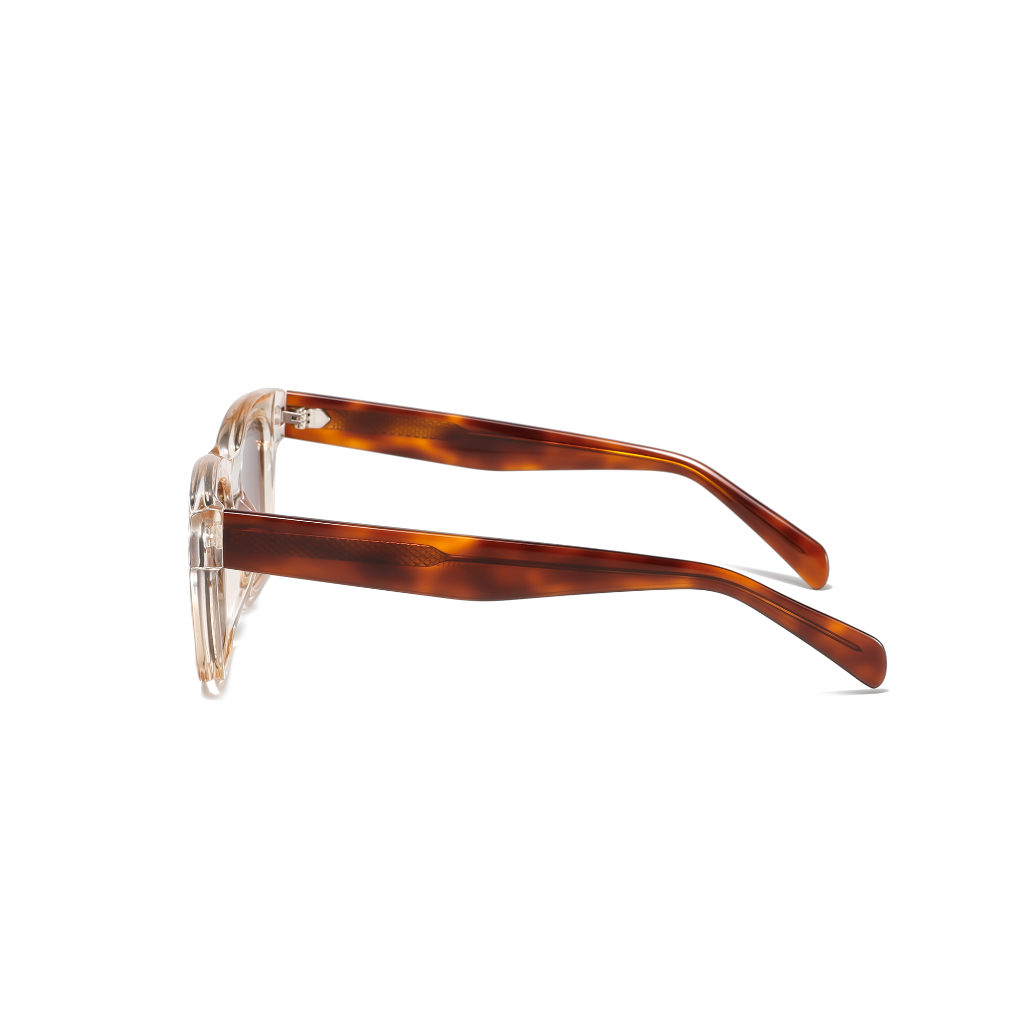 Hatton by find unusual cream side view 2 Side view of tortoiseshell glasses frame