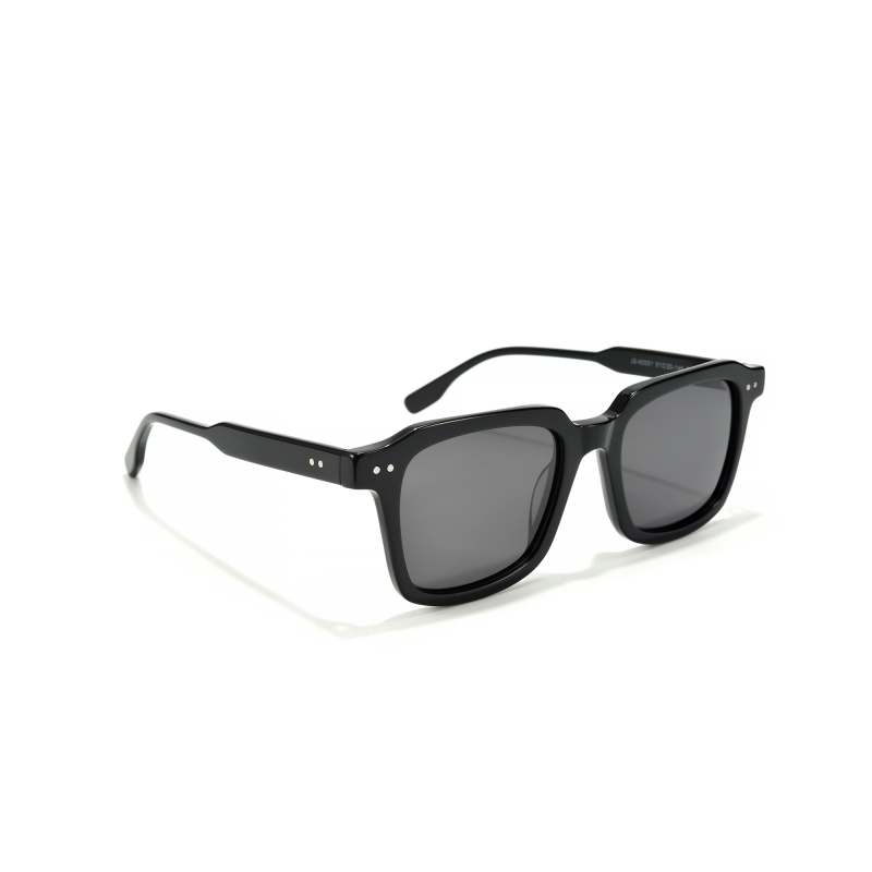 Black sunglasses with square frames.