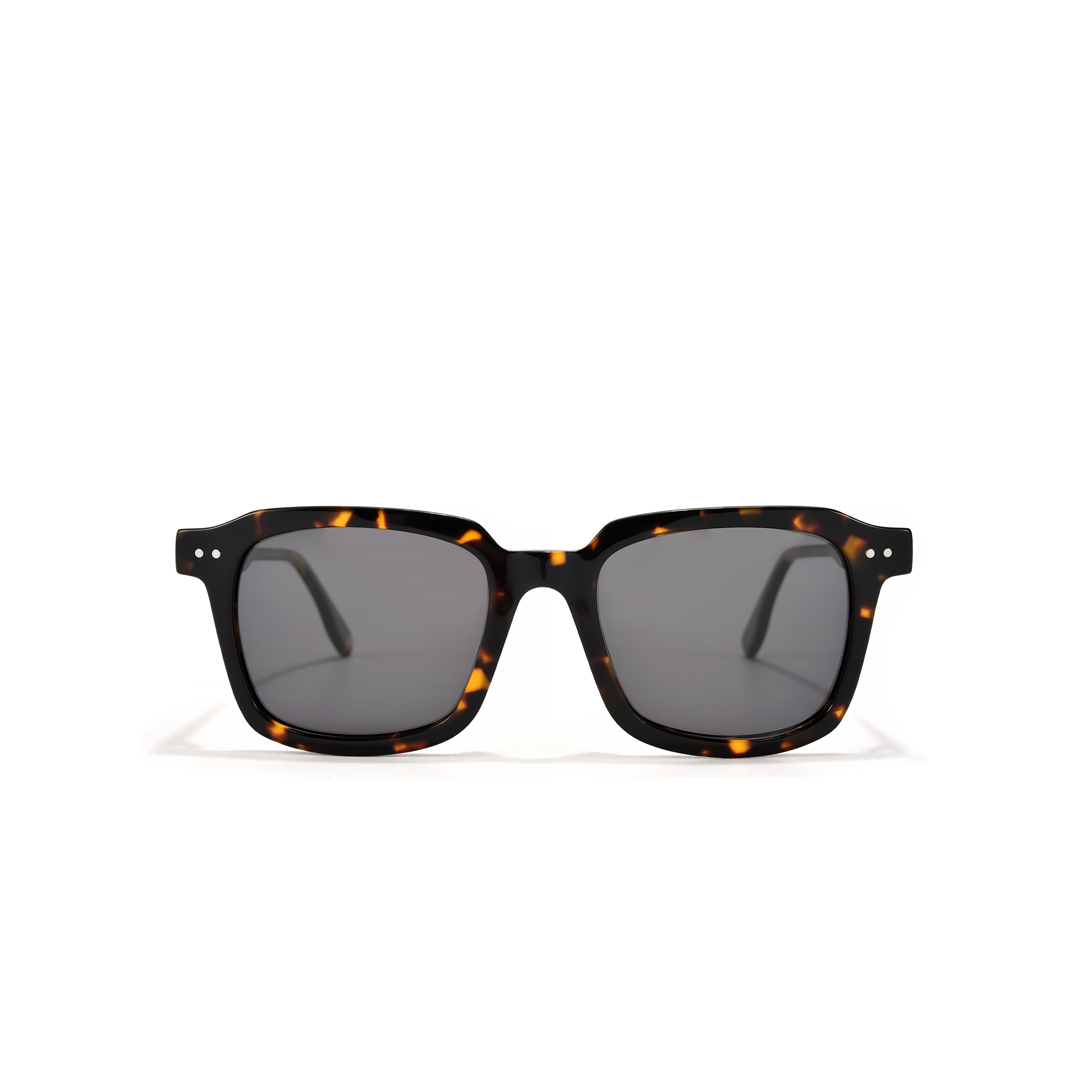 Ladbroke side view tortoiseshell front Tortoise shell sunglasses with dark lenses