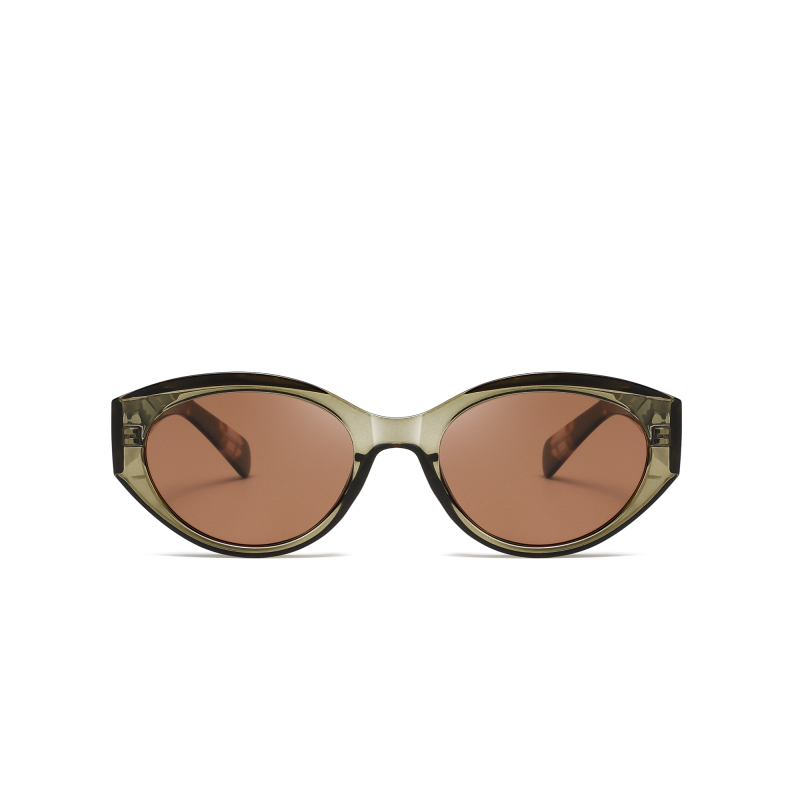 Stylish cat-eye sunglasses with brown lenses.