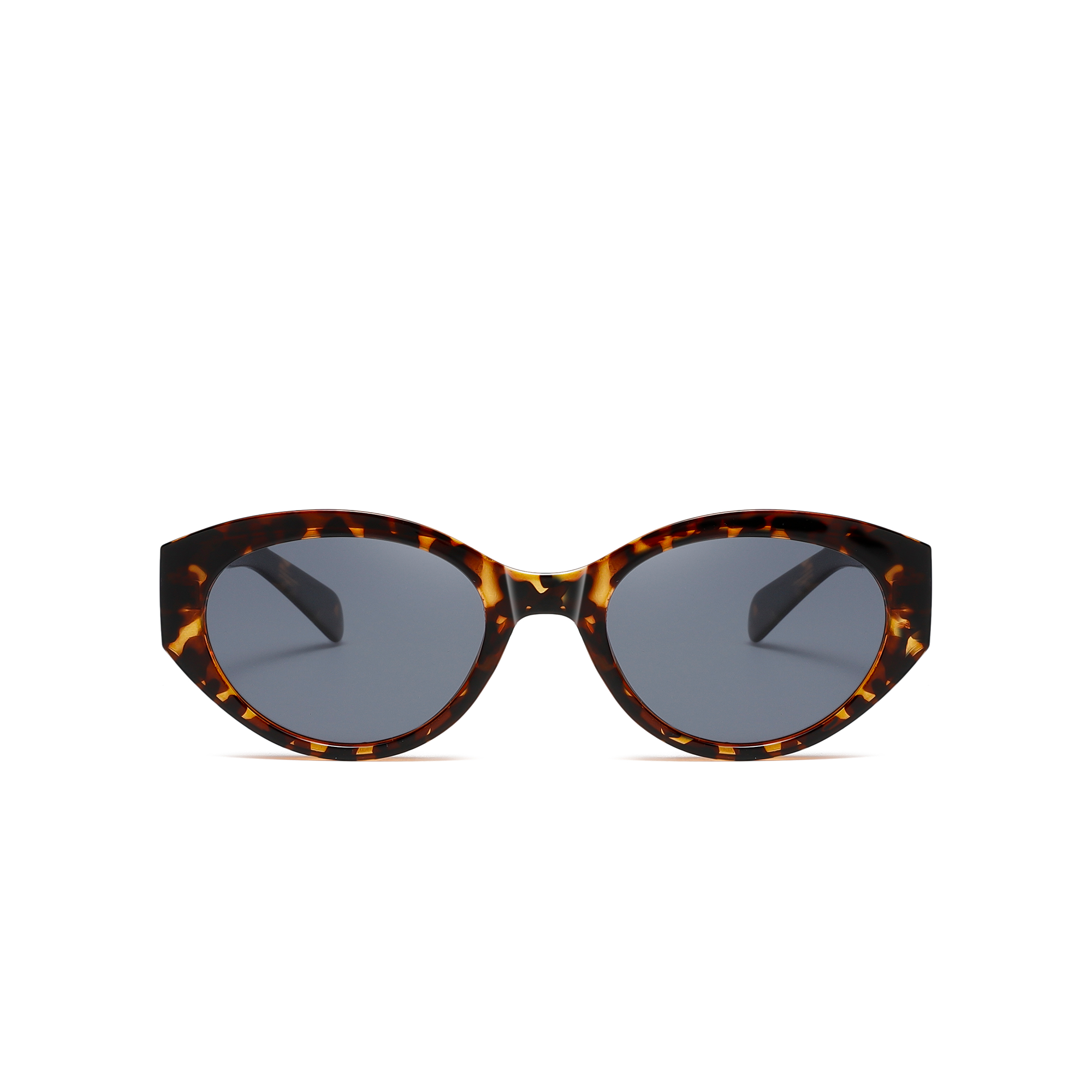 Langham by find unusual front view tortoiseshell Tortoiseshell oval sunglasses with dark lenses