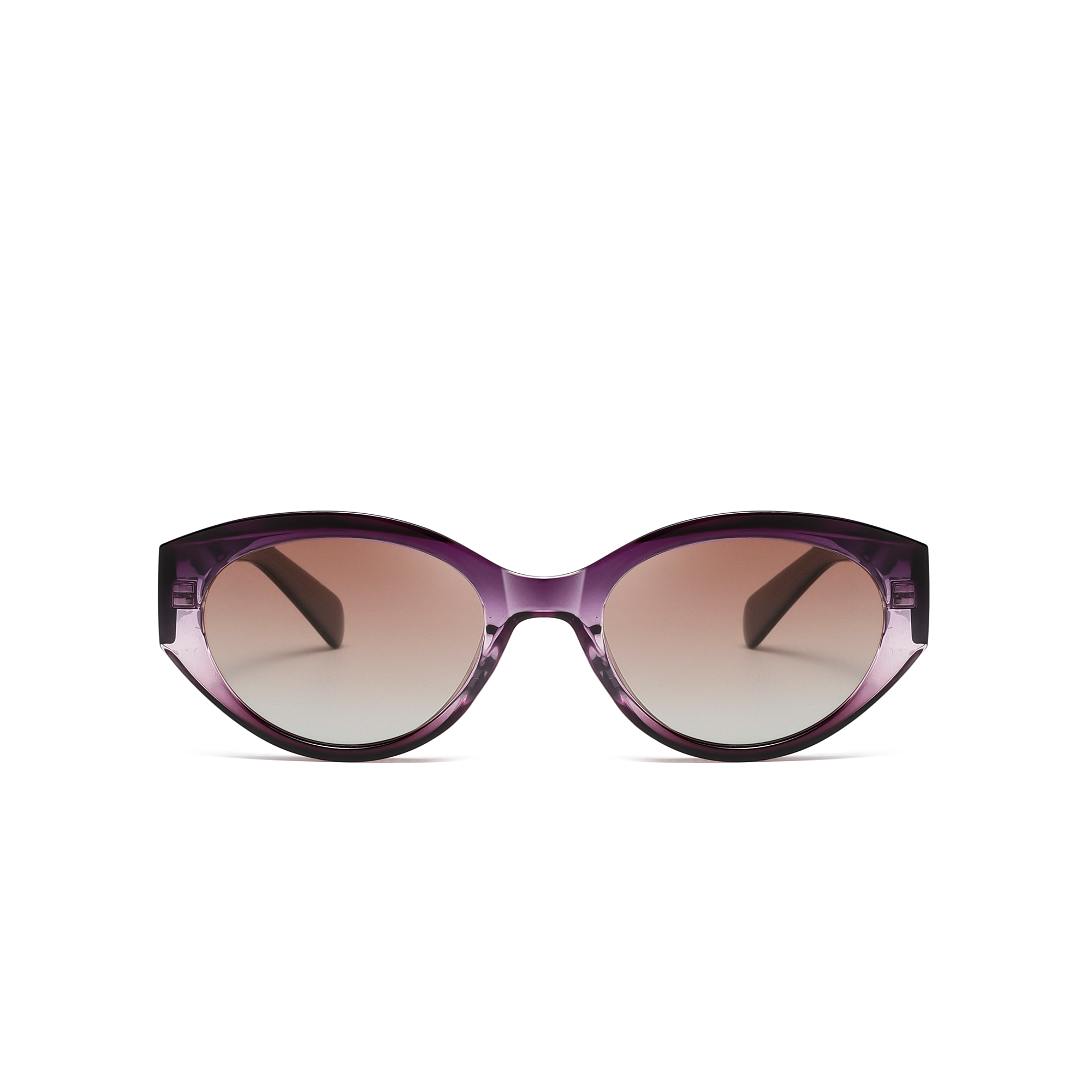Langham by find unusual frontview pruple Purple gradient sunglasses with cat-eye design