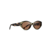 Stylish round tortoiseshell sunglasses with brown lenses