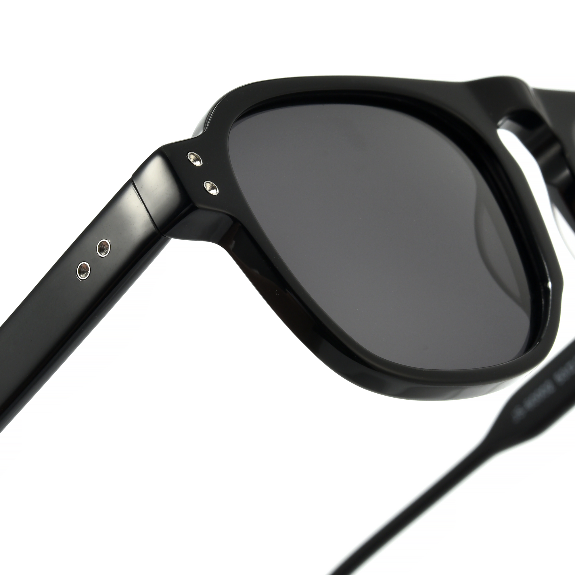 PORTMAN BLACK close up Close-up of stylish black sunglasses