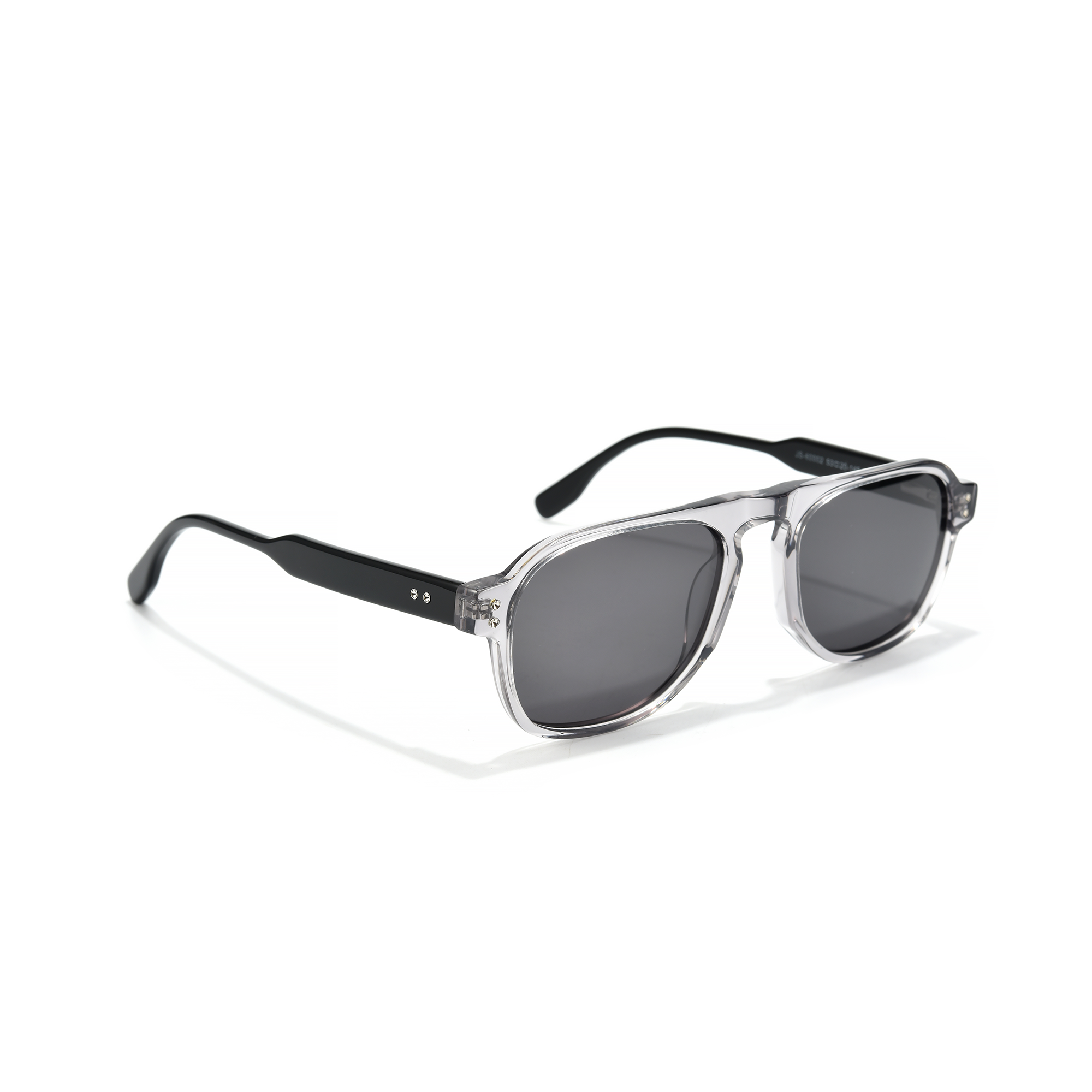 PORTMAN GREY TRANSPARENT side Transparent frame sunglasses with black arms
