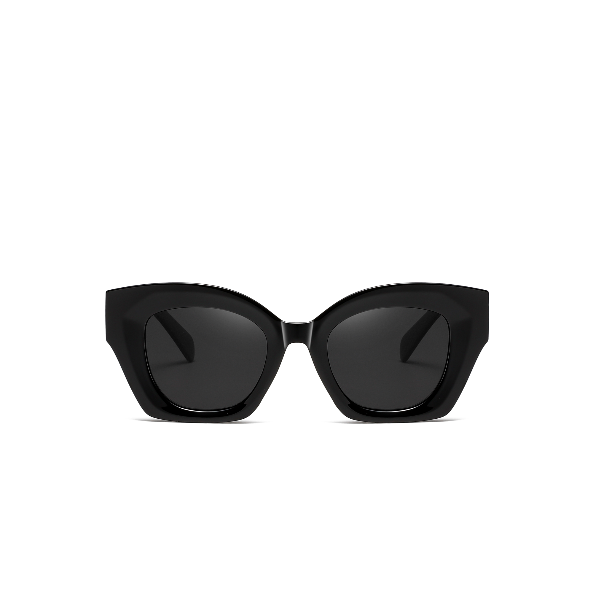 Rathbone by Find unsual blk front Black cat-eye sunglasses with dark lenses