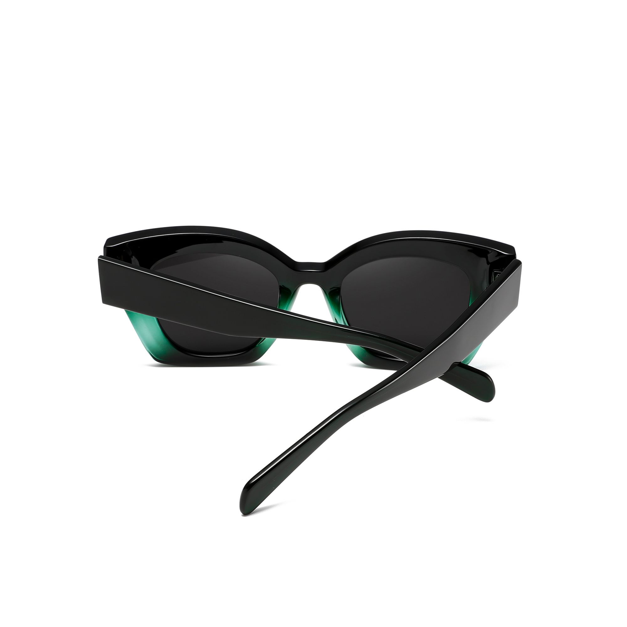 Rathbone by Find unsual graident green back Stylish black sunglasses with green accents