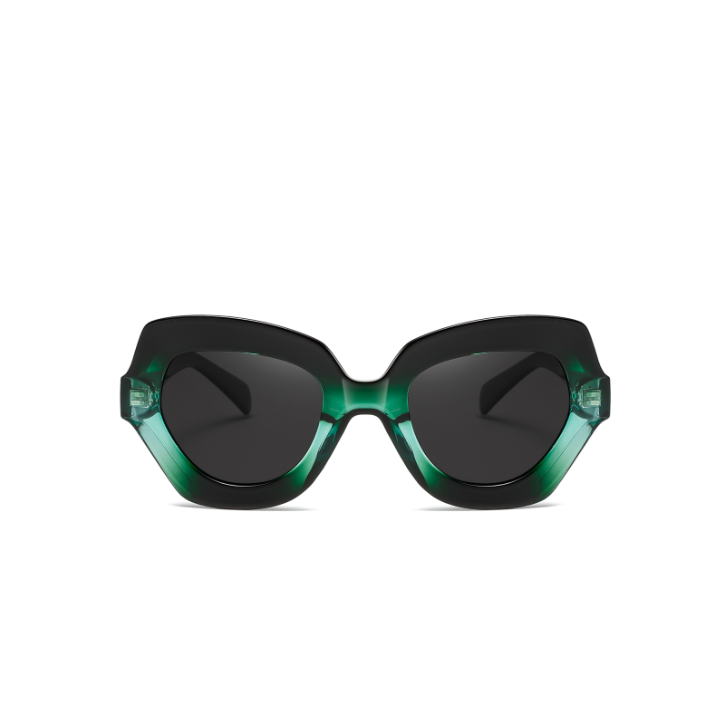Green and black oversized sunglasses
