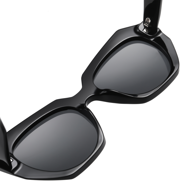 Stylish black sunglasses with dark lenses