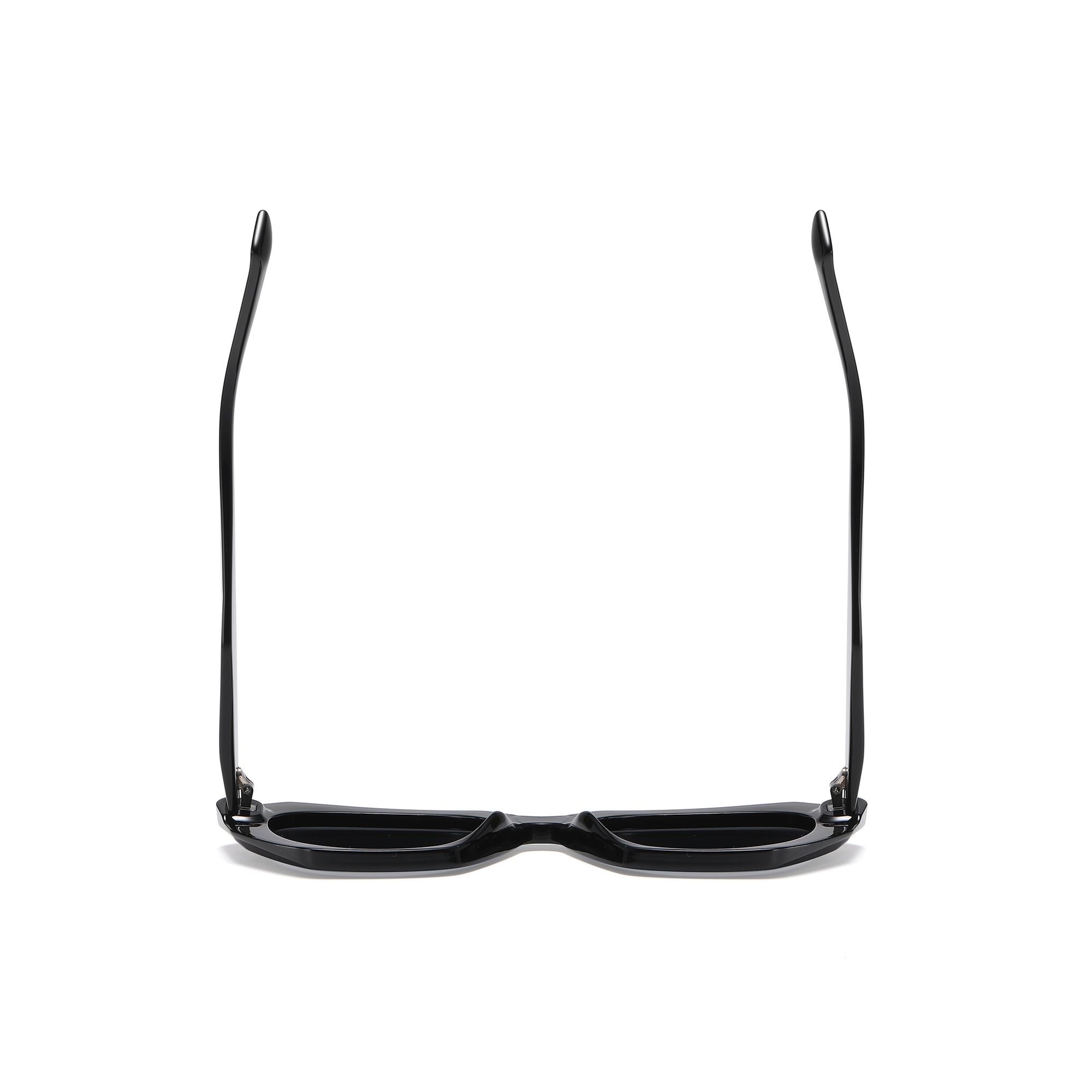 mercer by find unusual black open Black rectangular glasses on white background