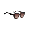 Tortoise shell oversized sunglasses with brown lenses.