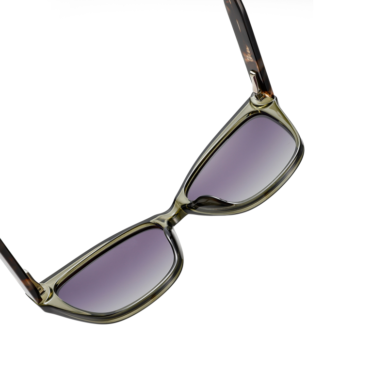 Stylish rectangular sunglasses with dark lenses.