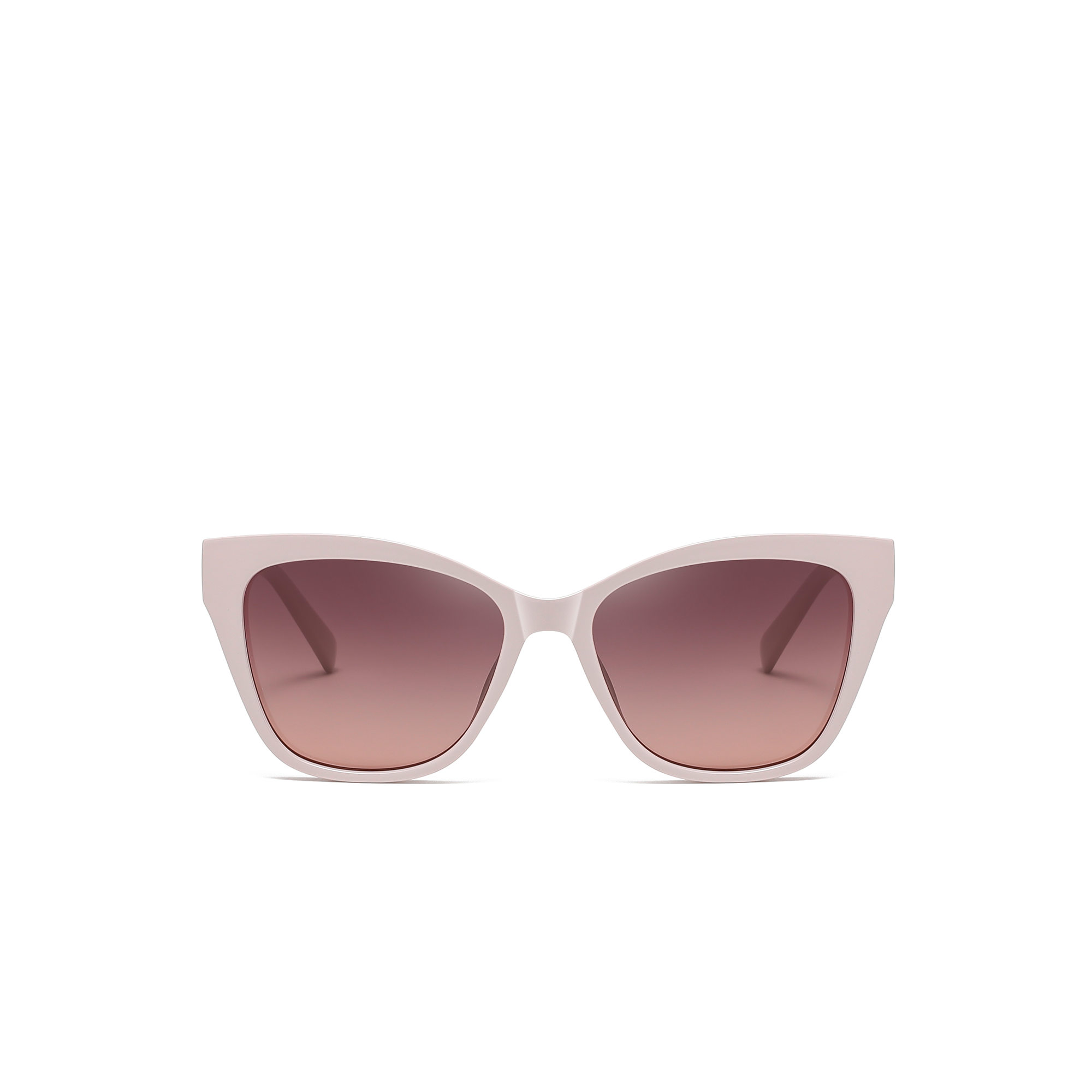 primrose by find unsuual pink front Stylish cat-eye sunglasses with pink gradient lenses.