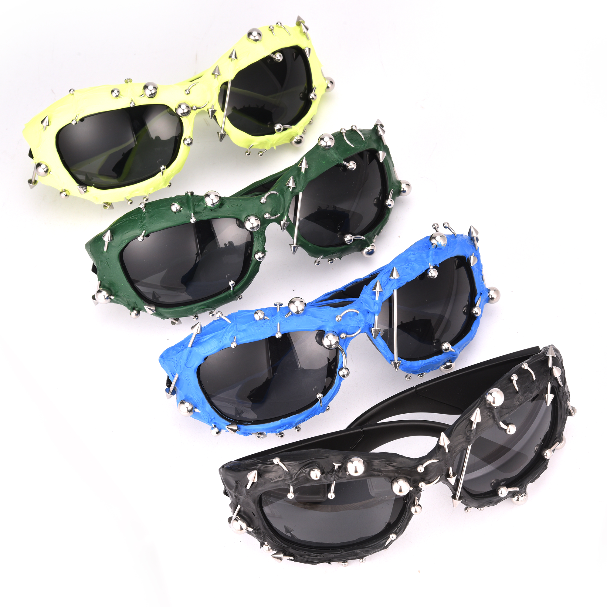 Renegade festival collection Colorful spiked sunglasses fashion trend