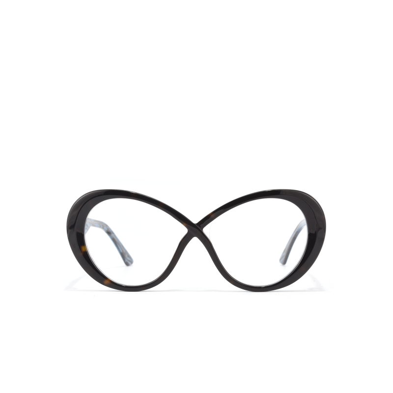 Stylish black oversized cat-eye glasses
