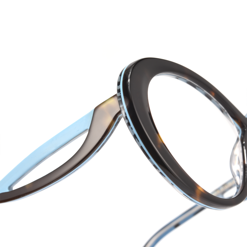 Close-up of stylish black eyeglasses frame