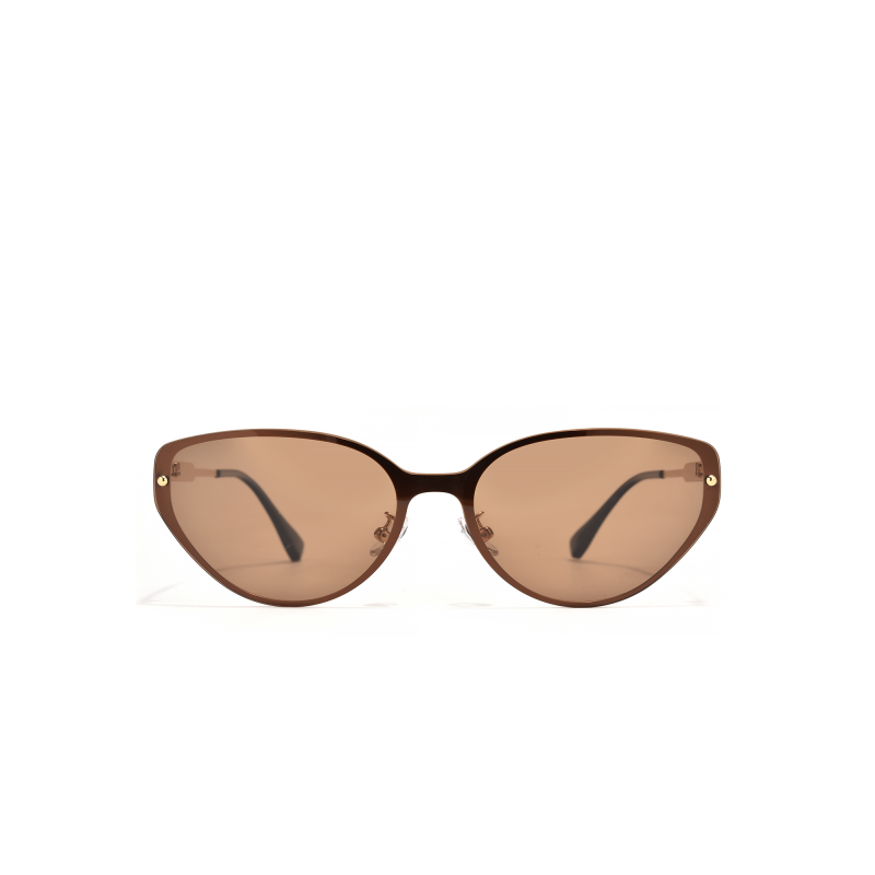 Brown sunglasses with tinted lenses.