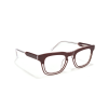 Stylish brown eyeglasses with clear frames