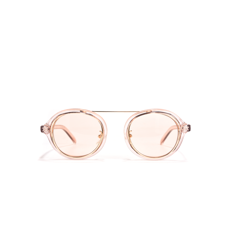 Vintage round sunglasses with transparent frames