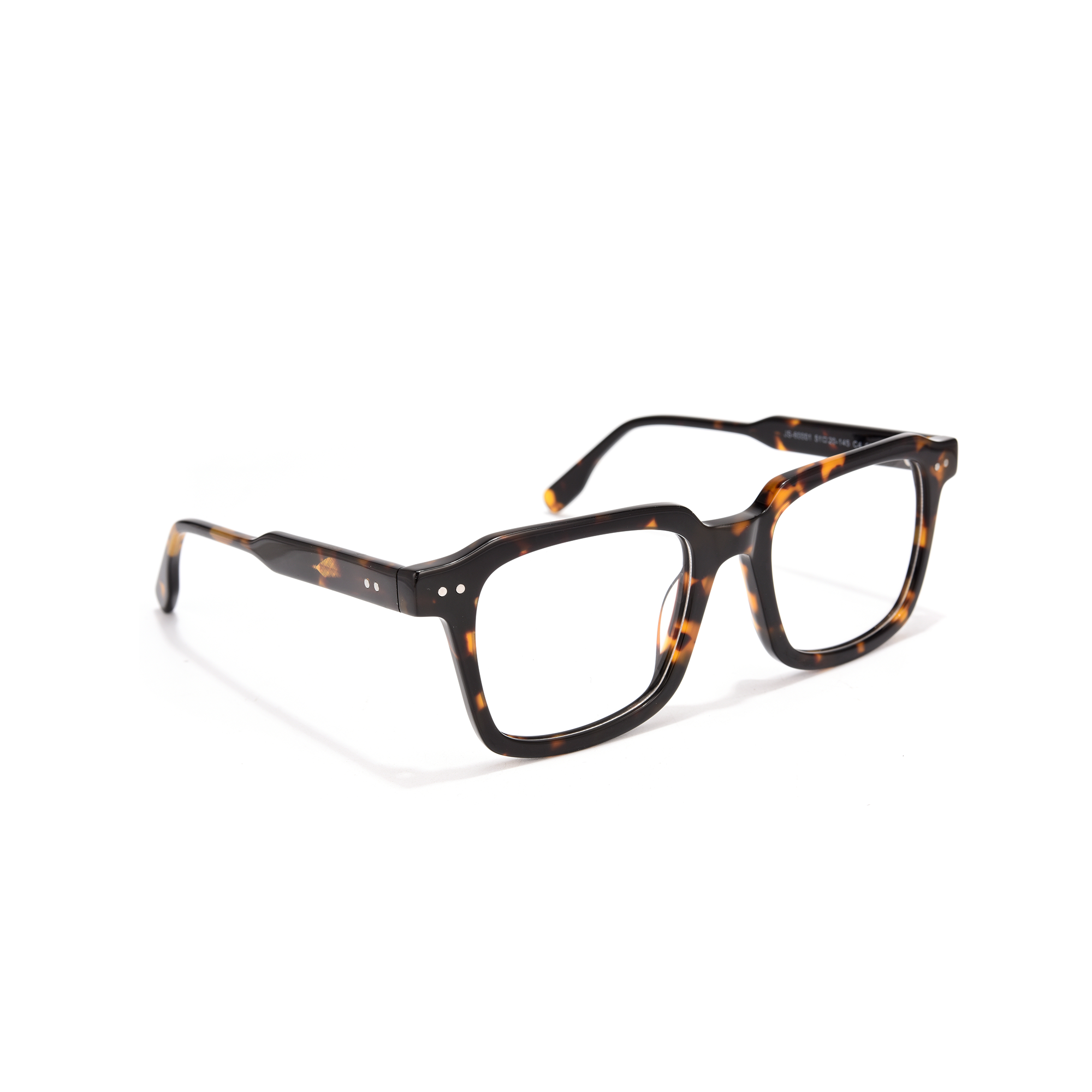 Ladbroke Optical tort side Tortoiseshell rectangular eyeglasses with clear lenses